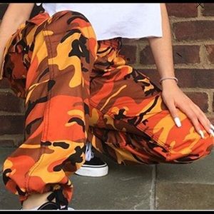 Orange cameo joggers